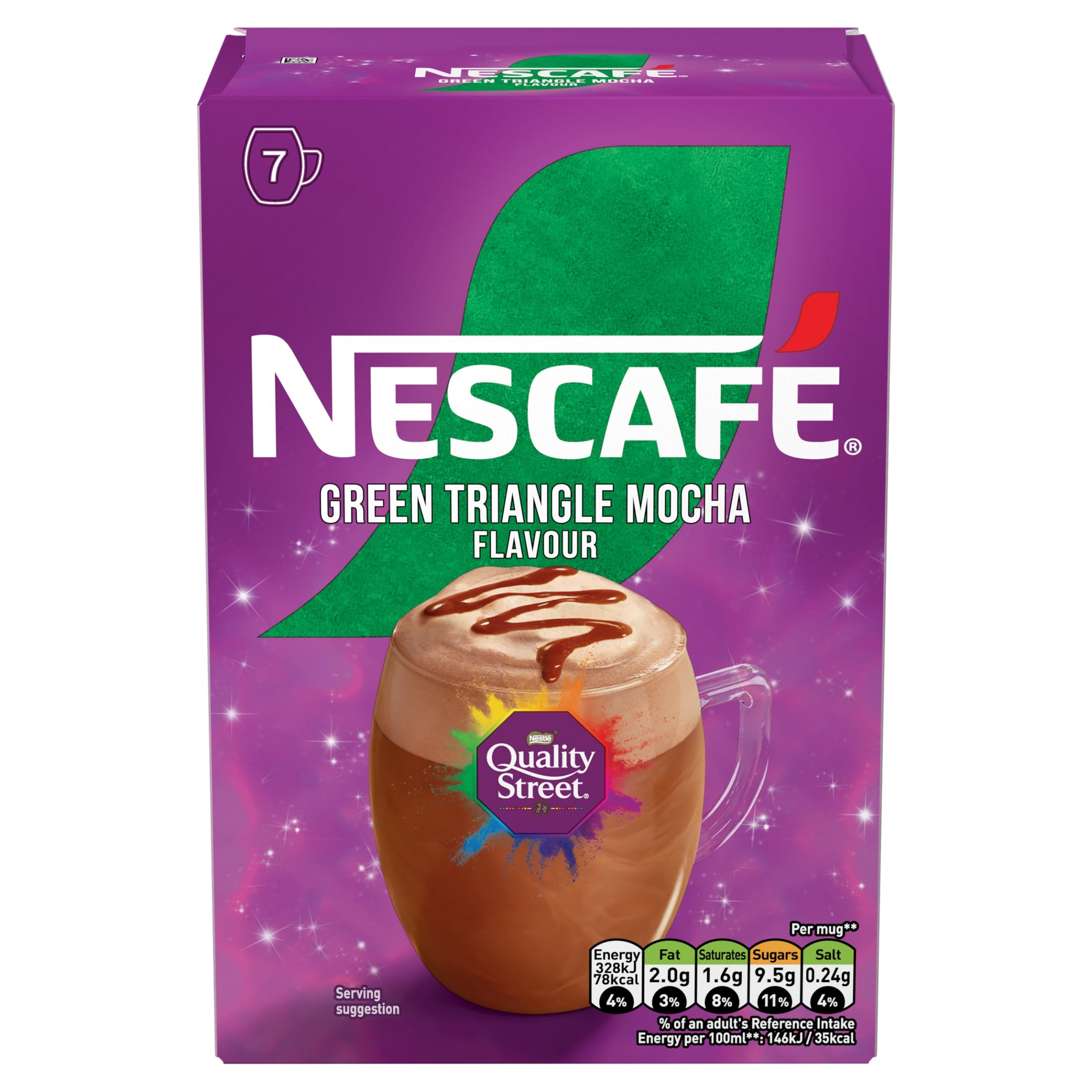 茶 nackyS Nescafe Quality Street Green Triangle Mocha Instant Coffee and